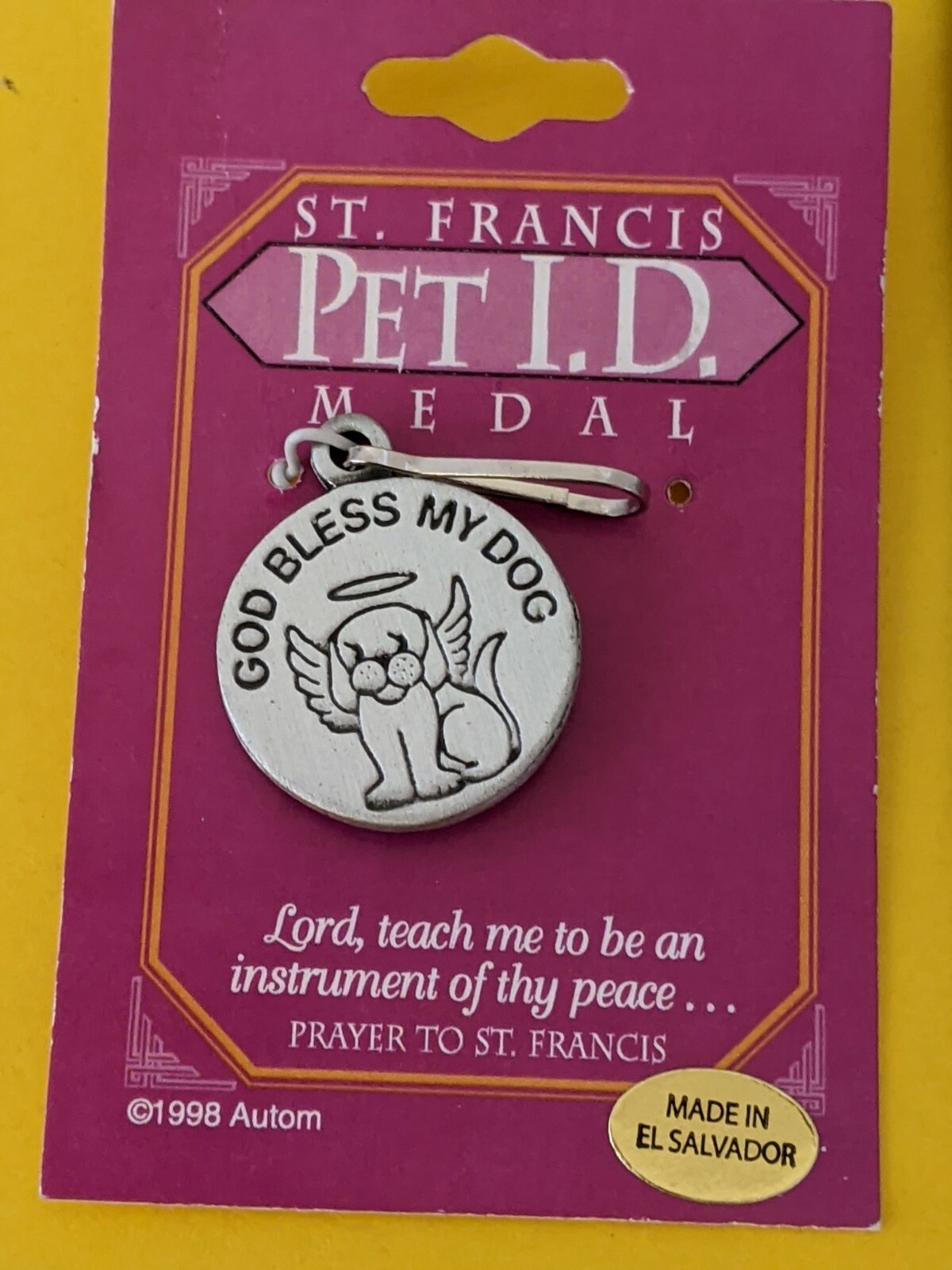 ST. FRANCIS of ASSISI DOG PET I.D. MEDAL TAG or ZIPPER PULL NEW