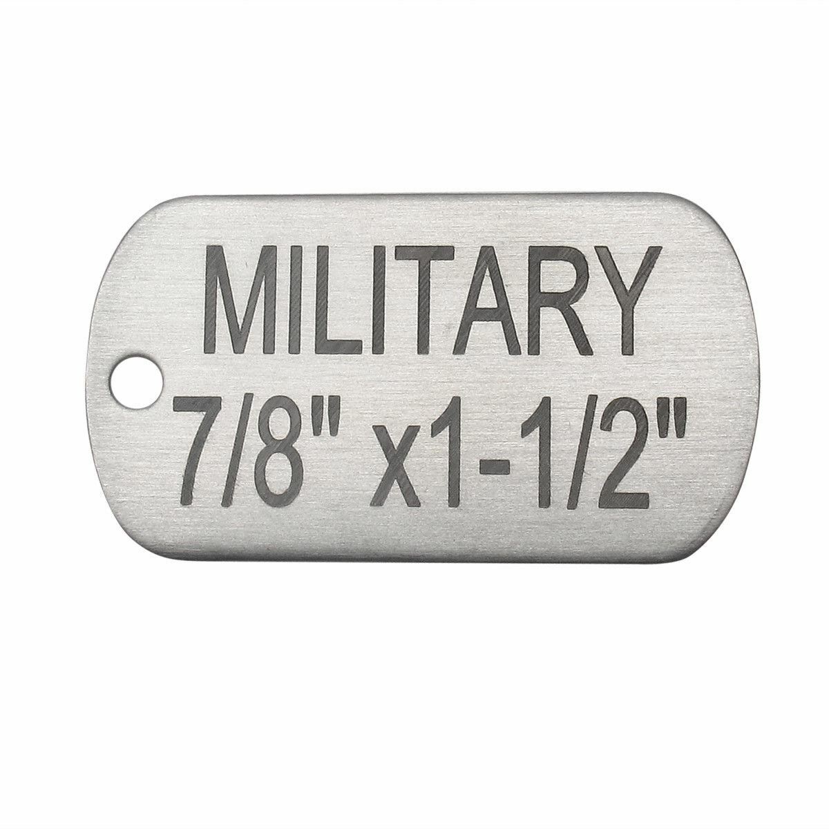MADE IN USA Pet ID Tag Personalized Dog Tag Laser Etched Stainless Steel w/Clasp