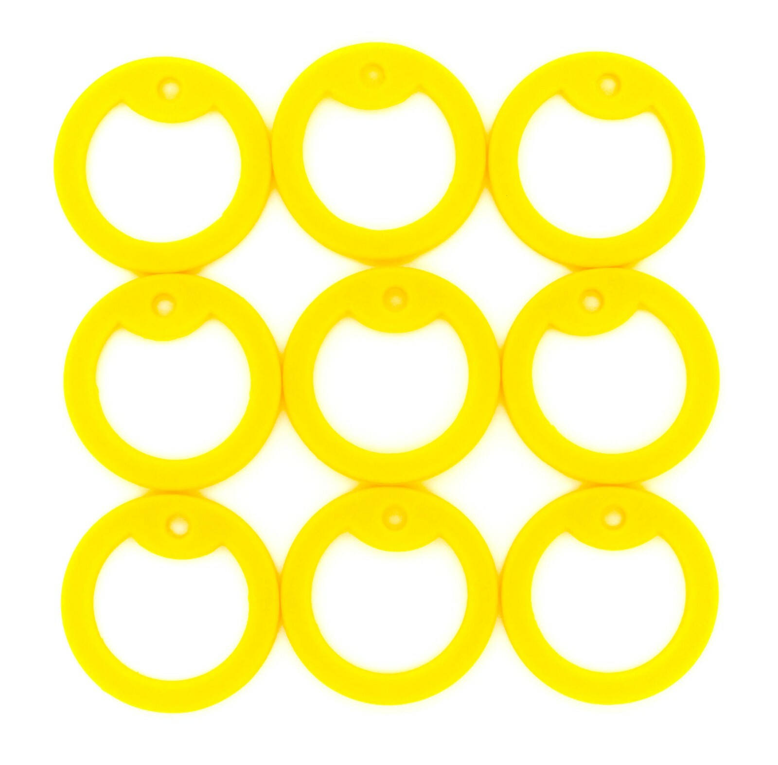 25 Pack Yellow Military Army Dog Tag Silencers Silicone Rubber ID Tag Covers