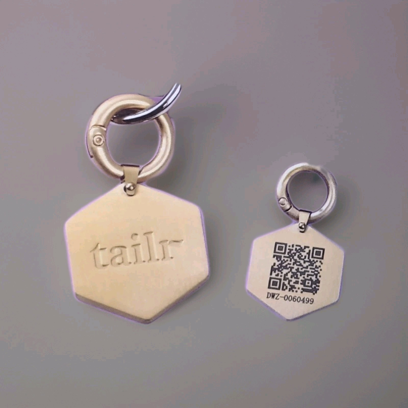 NIB – Tailr CLASSIC PET TAG – GOLD- SIZE: LARGE – APPLE/ANDROID COMPATIBLE