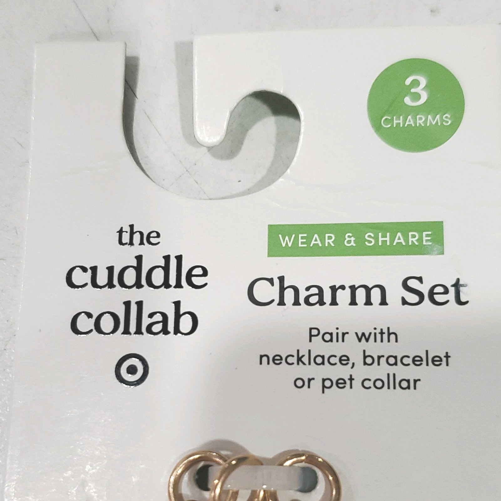 the cuddle collab Dog Pet Charm Set of 3 Gold Collar Sardines Star New