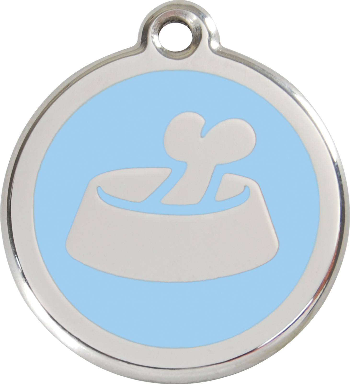 Steel Red Dingo Bowl Bone ID Dog Tag Black Purple Blue Green Yellow Red Pink