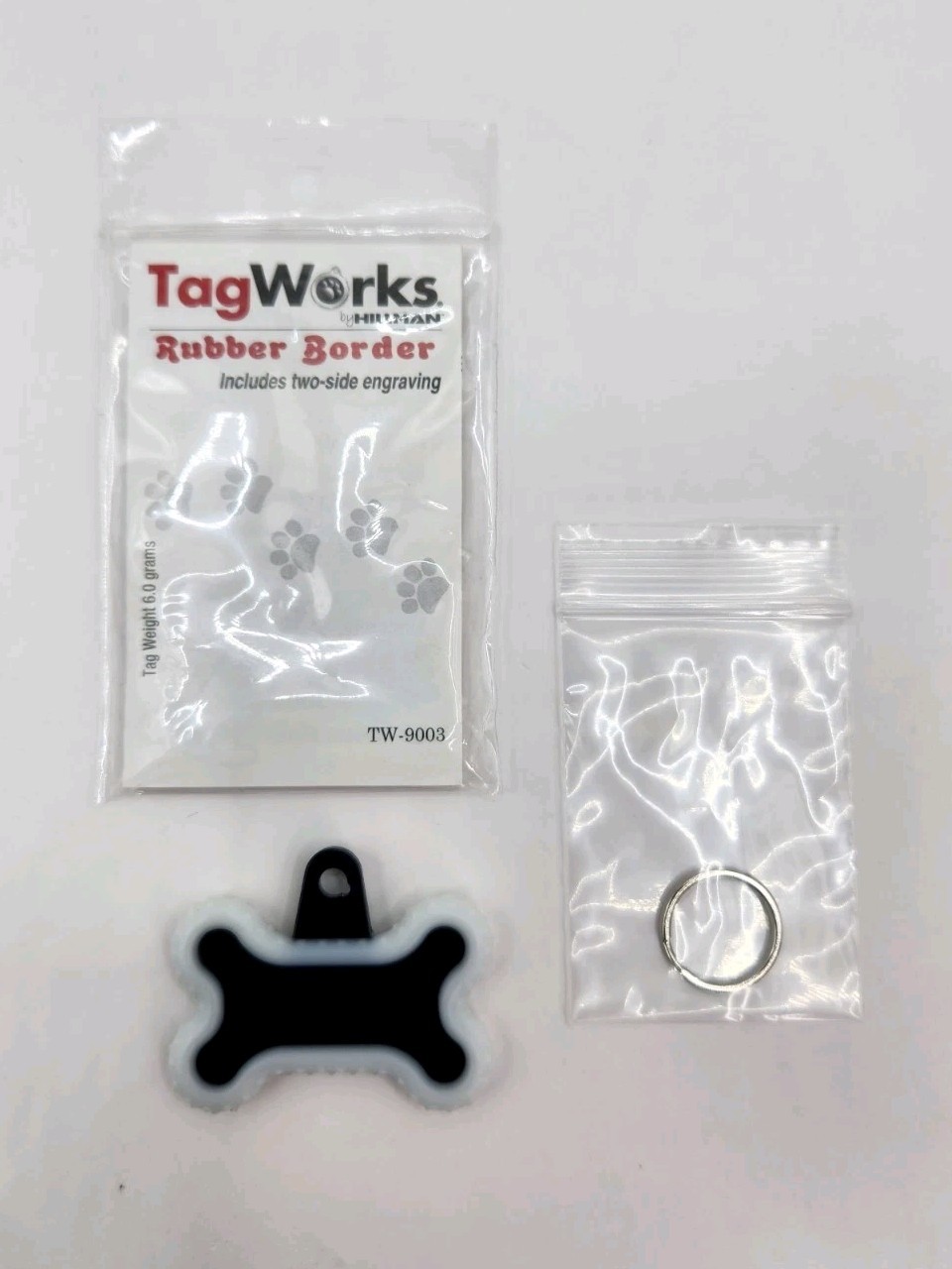 Dog Tag Works Custom Glow In The Dark Bone Engravable New Collar Charm Keychain
