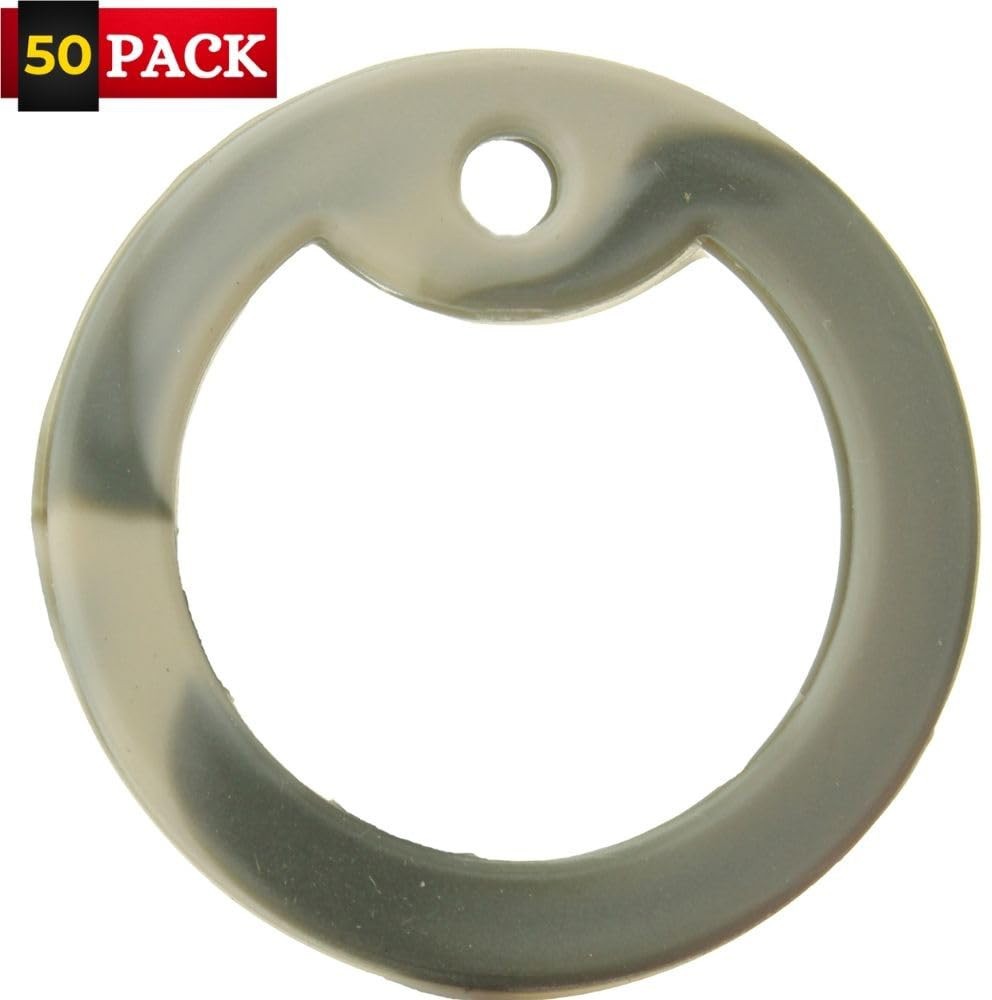 ARMYU Military Dog Tag Silencers Round Silicone Rubbers Army Dog Tags 50-Pack