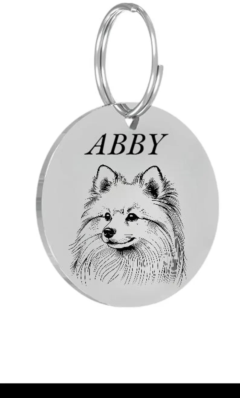 JAPANESE SPITZ Pet ID Tags Dog Tags Personalized Front & Back Engraving…
