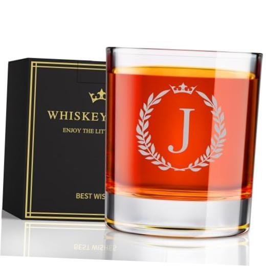 Fathers Day Gift for Dad Husband Grandpa, Personalized Whiskey Glasses Gifts J
