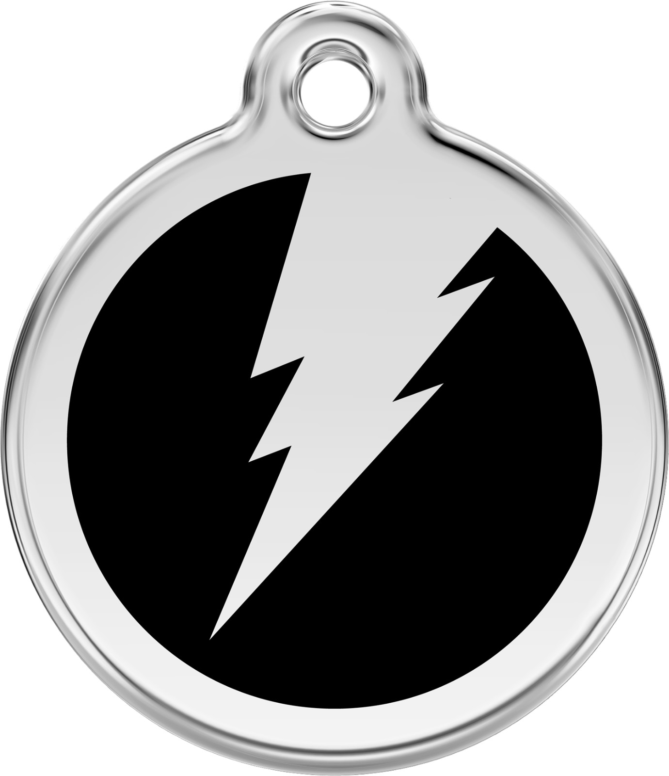 Steel Red Dingo Lightning ID Dog Tag Black Purple Blue Green Yellow Red Pink