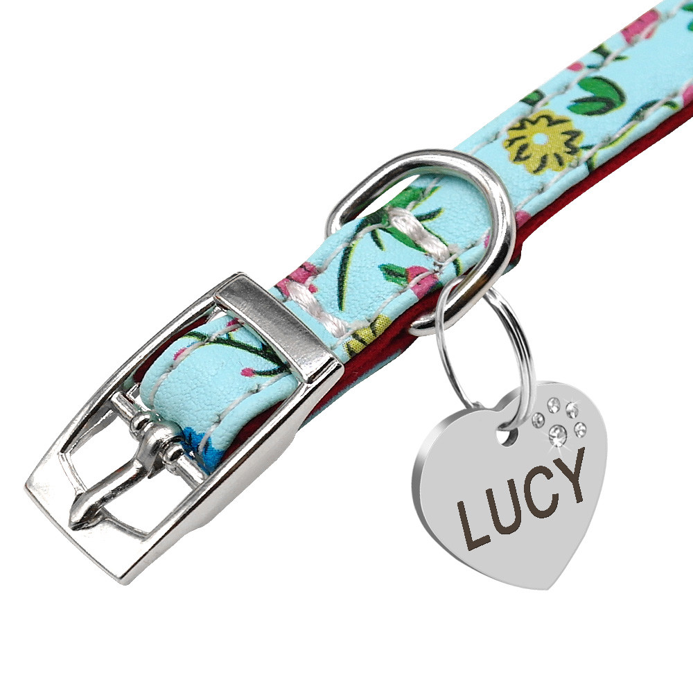 20/50pcs Heart/Fish Shape Cat Dog Tags Personalized Engraved Puppy ID Name Tag