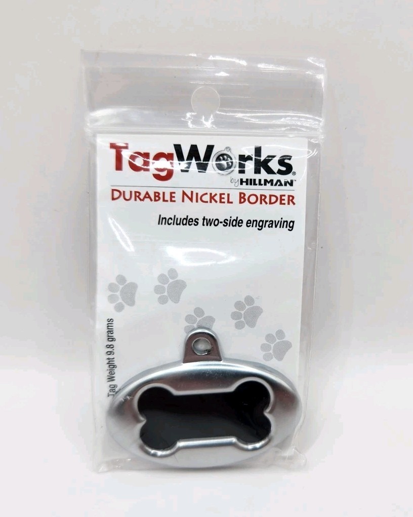 Dog Tag Works Custom Football Shaped Engravable New Pet Collar Charm Keychain