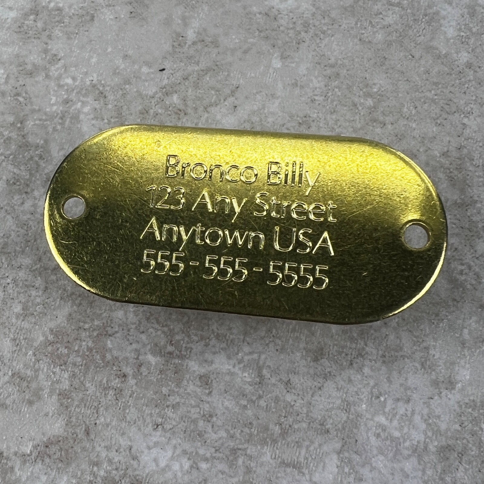 Custom Engraved Tags Personalized Name Plate Tags NAME PLATE BRASS RUSTIC MEDIUM