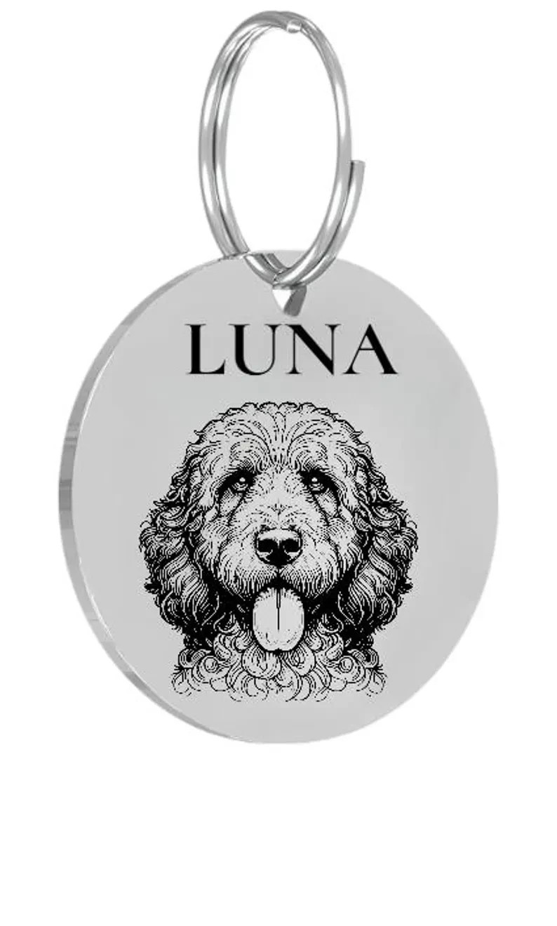 BARBET Pet ID Tags Dog Tags Personalized Front and Back Engraving…
