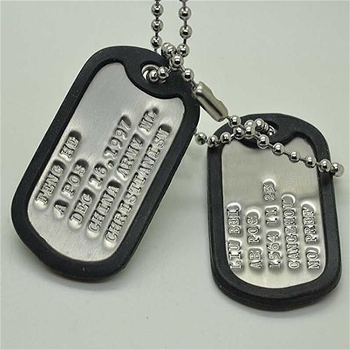 5Pcs Rubber Military Dog Pet Tag Noise Silencer Bumper Fastener Ring Black