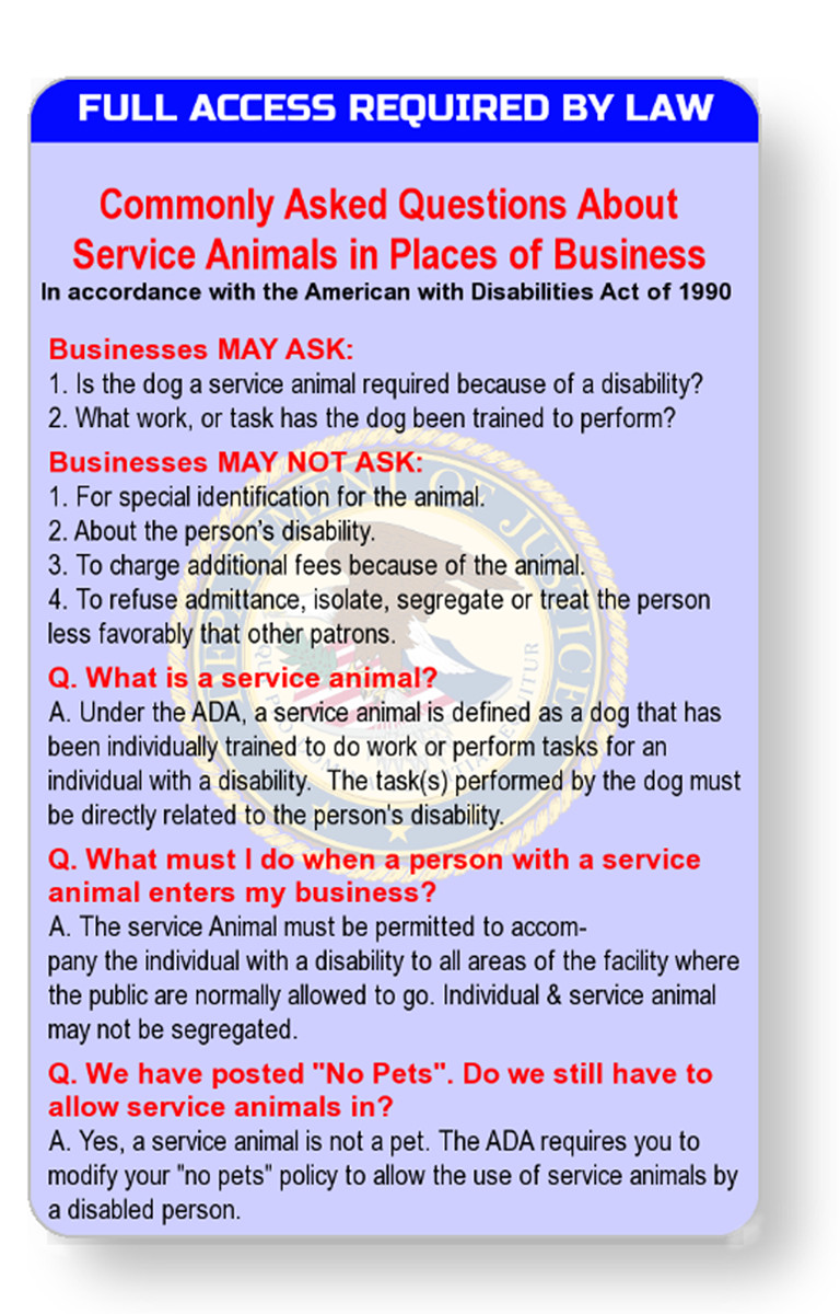 Service Dog ID Information Card – Free Registration to U S Service Dogs Registry