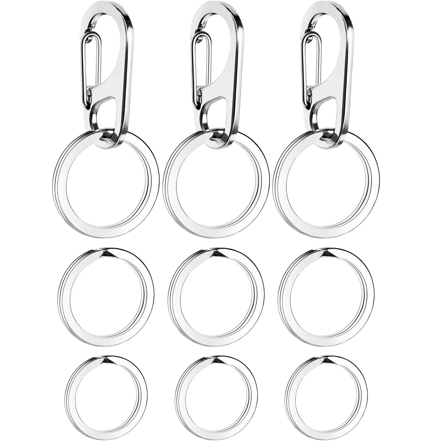 JOVITEC 3 Sets Dog Tag Clip ID Tag with Rings Holder for Dogs and Cats Collar…