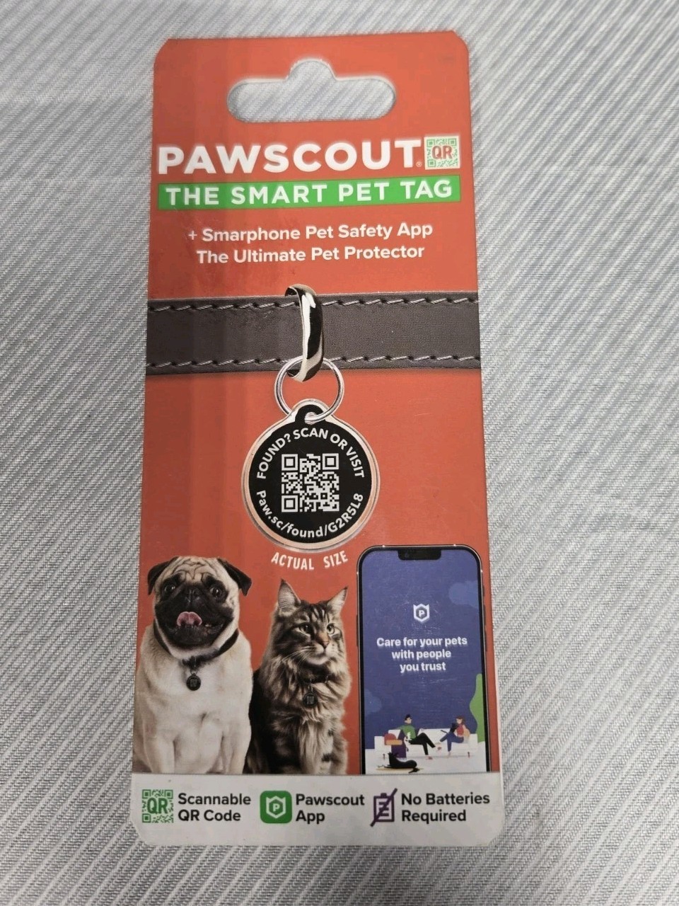 Pawscout The Smart Pet Tag Ultimate Pet Protector Smartphone Pet Safety App QR