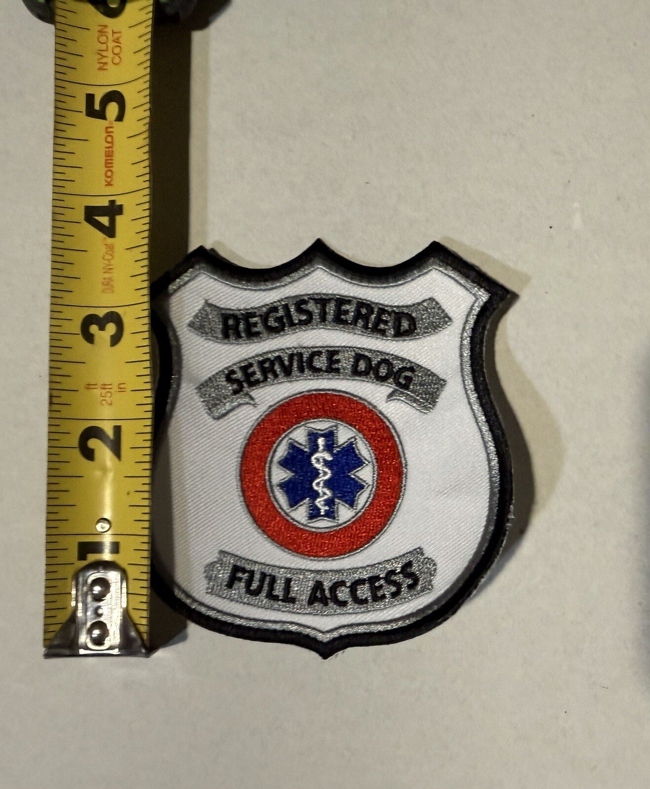 Registered Service Animal- Dog- Full Access Patch, 3 1/4″ x 3 1/2″, Sew on- New