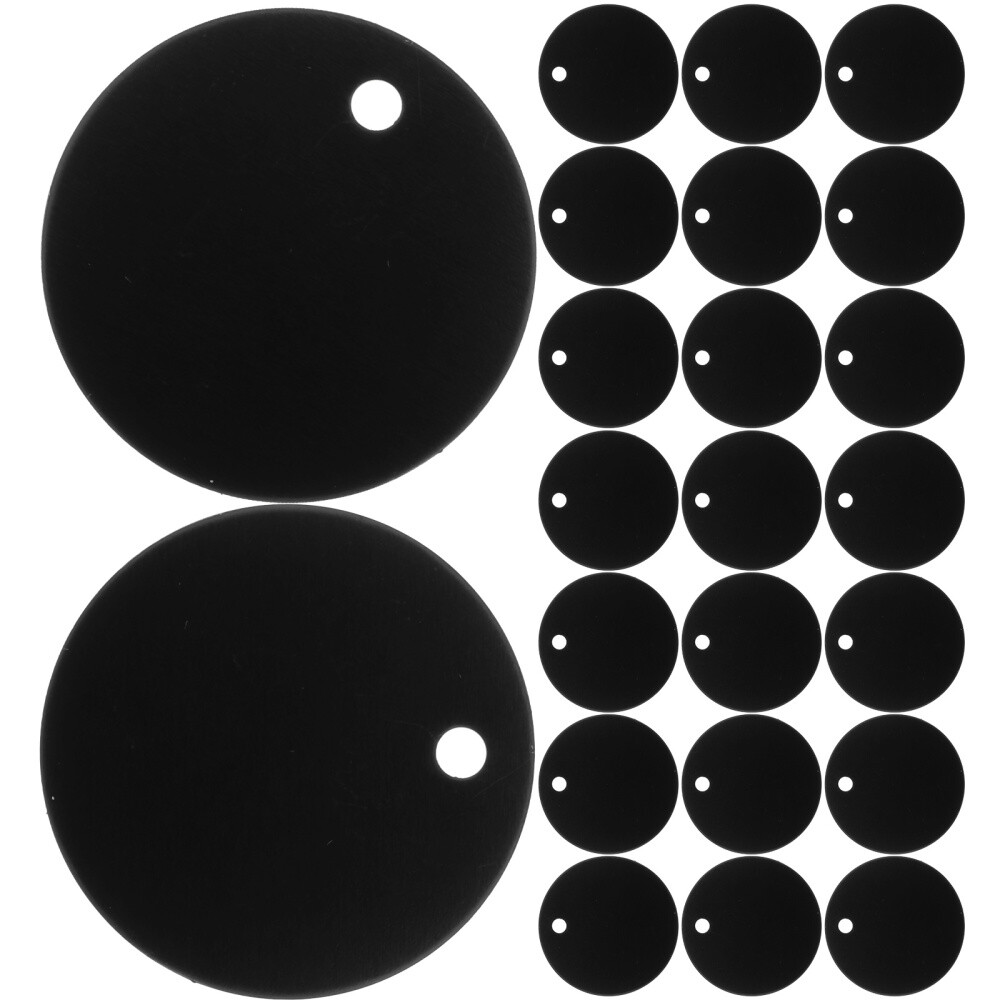 25PCS Aluminium Pet Tag Alloy Pets Blank Tag Puppy Traction Rope Pendant for DIY