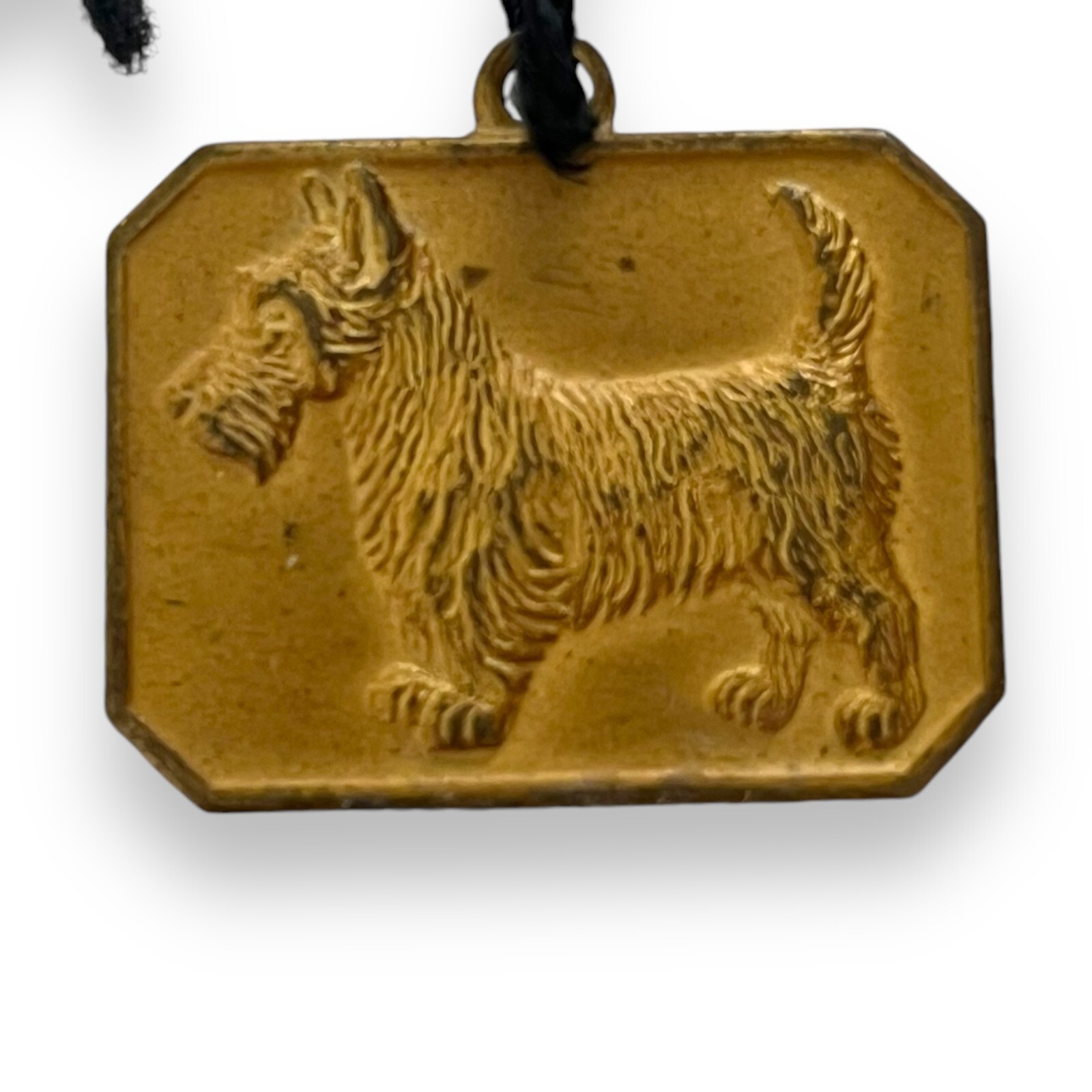 Vintage Original Genuine Rothmoor Coat Scottish Terrier Dog Tag 1″ Brass