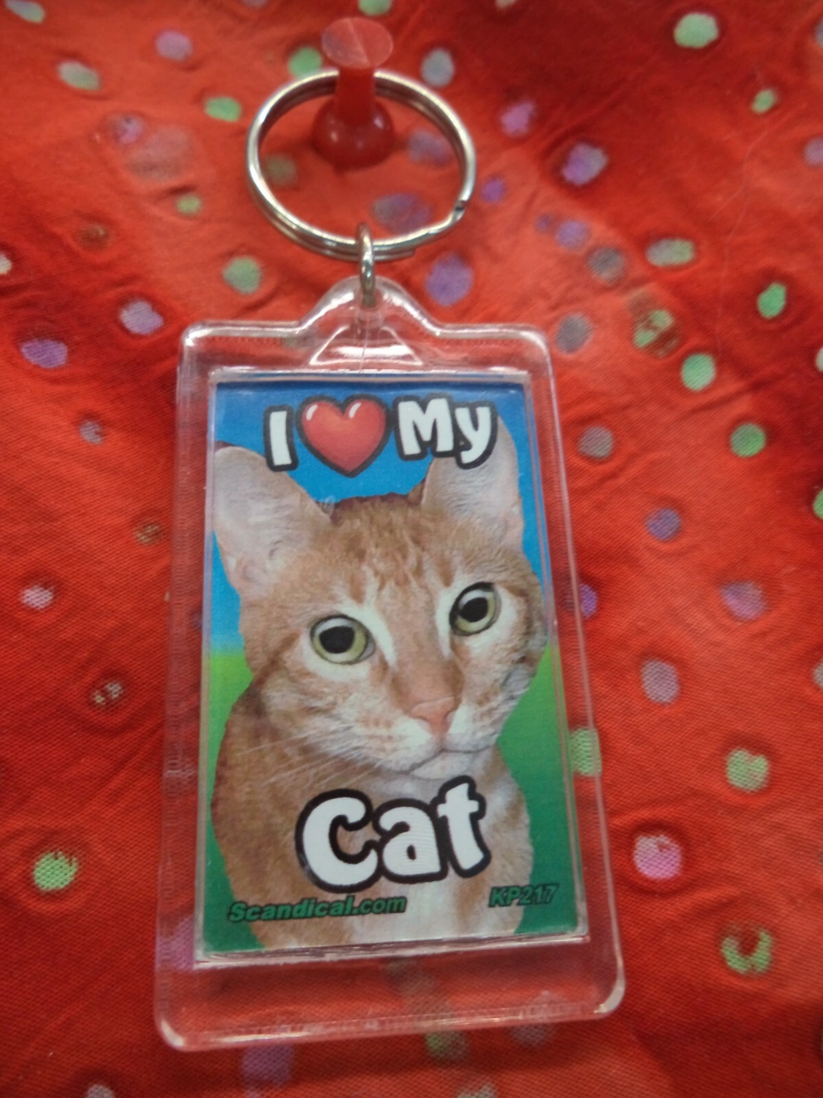 SCANDIAL PET KEY CHAINS – DOUBLE SIDED – I LOVE MY ___DOG/CAT___ YOU PICK! #1