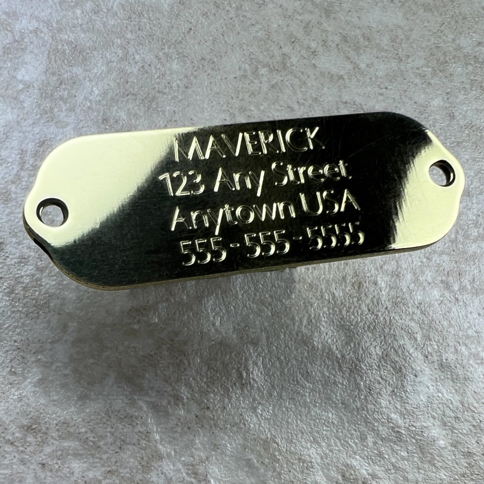 Custom Engraved Dog Tags Personalized Dog Collar ID Tags NAME PLATE BRASS SMALL