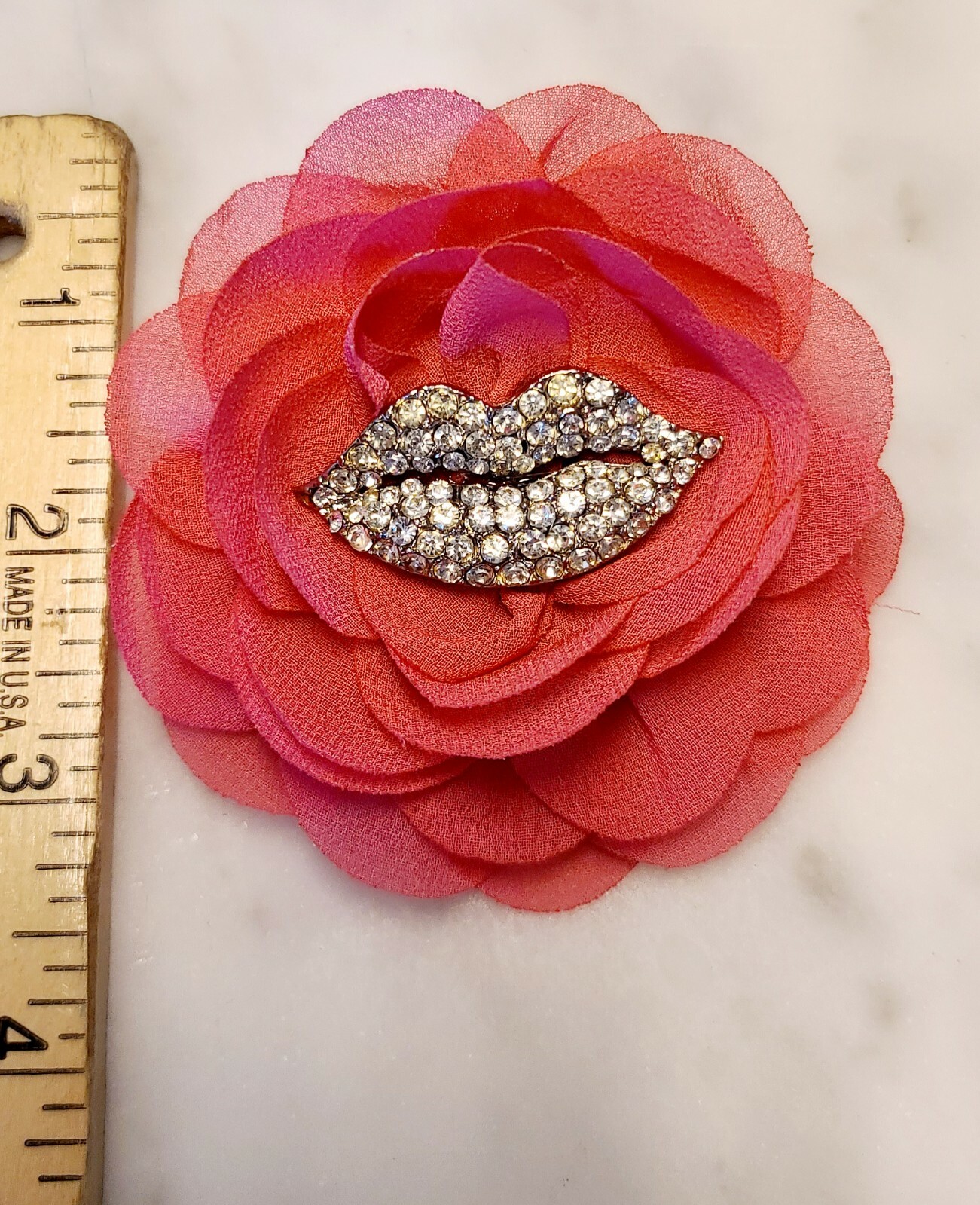 Pet Jewelry Floral Rhinestone Dog Cat Large Decorative Collar Charm Brooch #D3