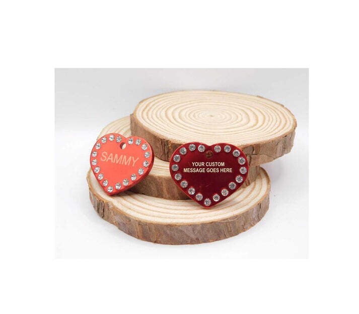 Pet ID Tag Personalized Engraved Dog Tag Heart Shaped
