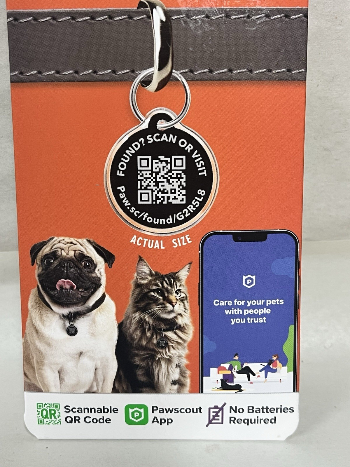 Pawscout QR The Smart Pet Tag Finder for Dogs/Cats Connects To Your Phone