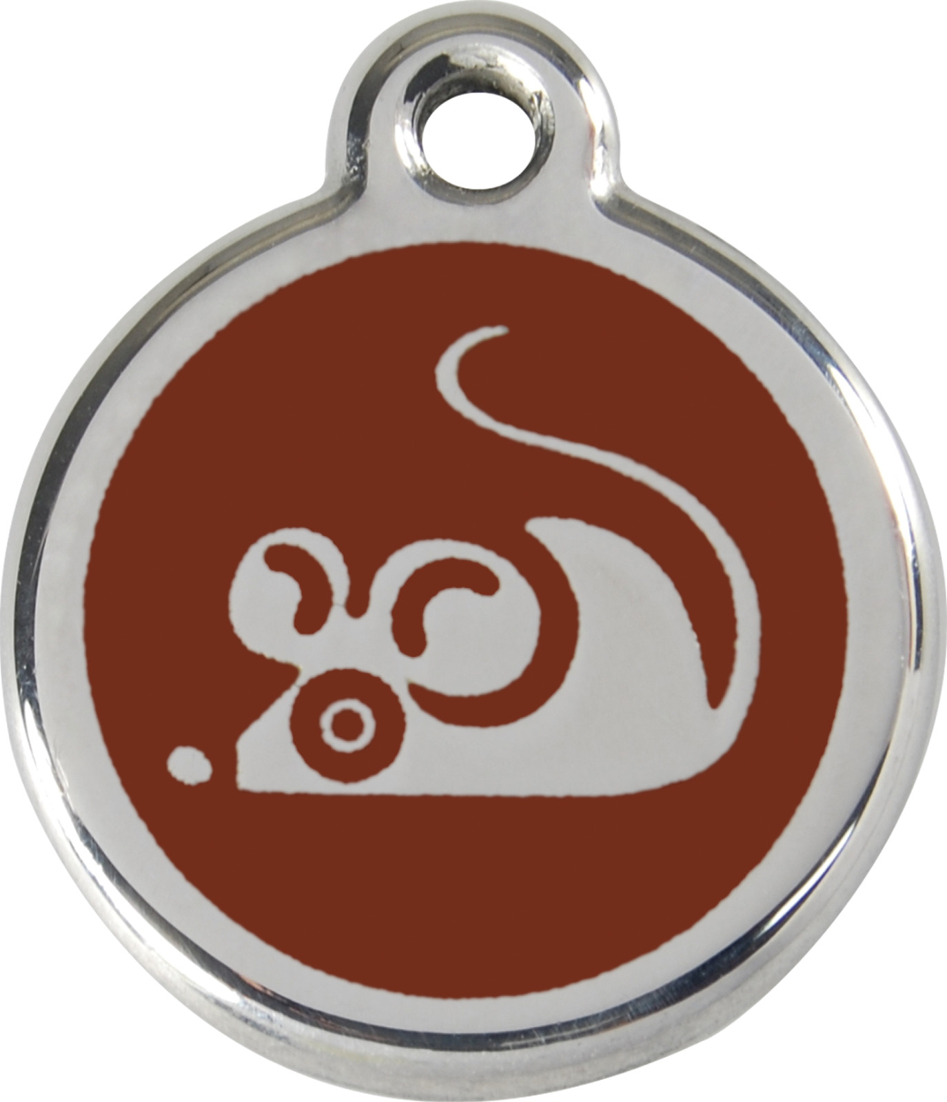 Stainless Steel Red Dingo Mouse Cat ID Tag Red Purple Blue Green Pink Yellow