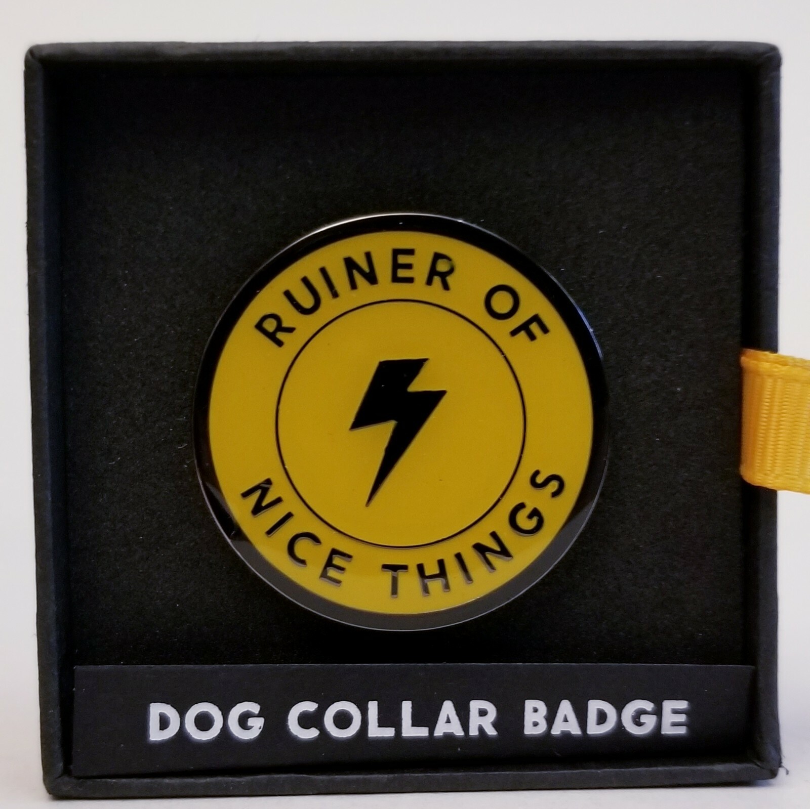 “Ruiner Of Nice Things” Metal Dog Collar Badge Clip Charm