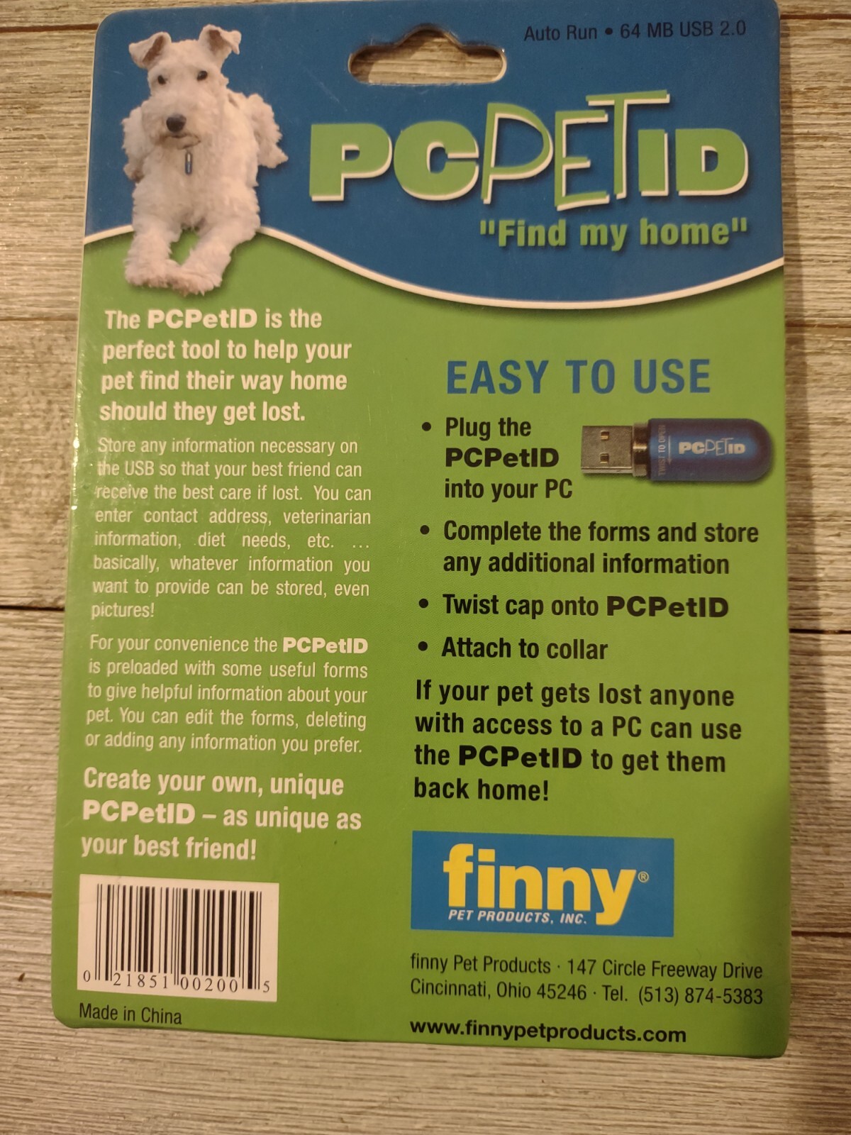 PC PET ID Find My Home Water and Shock Proof Casing Dog Cat Finny Pet Products