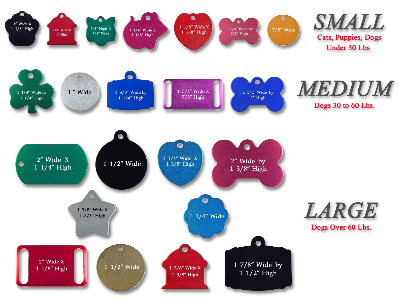 Pet ID Tags Custom Laser Engraved Unique Dog/Cat Aluminum Identification Tags