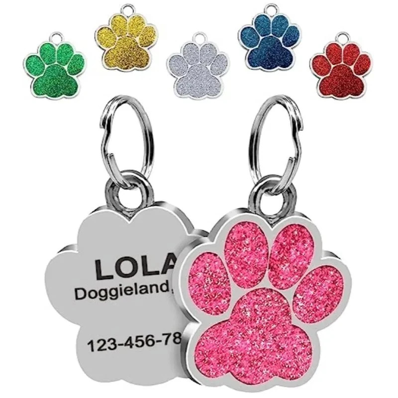Personalized Pet ID Tag, Dog Tag, Cat Tag, Custom Cat Tag, Easy to Read, Pet Tag