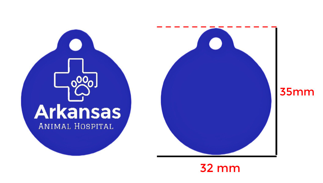 Customized Pet Tags, Aluminum ID Tags, Dog Cat Tag, Hand-Painted Design
