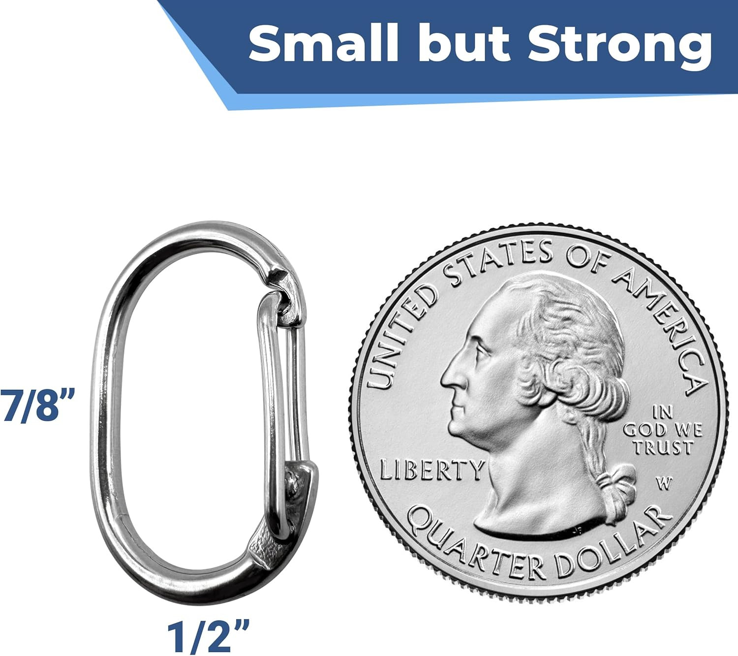 Pet Tag Carabiner, Stainless Steel Cat and Dog Tag Clip, Strong Durable Quick Co