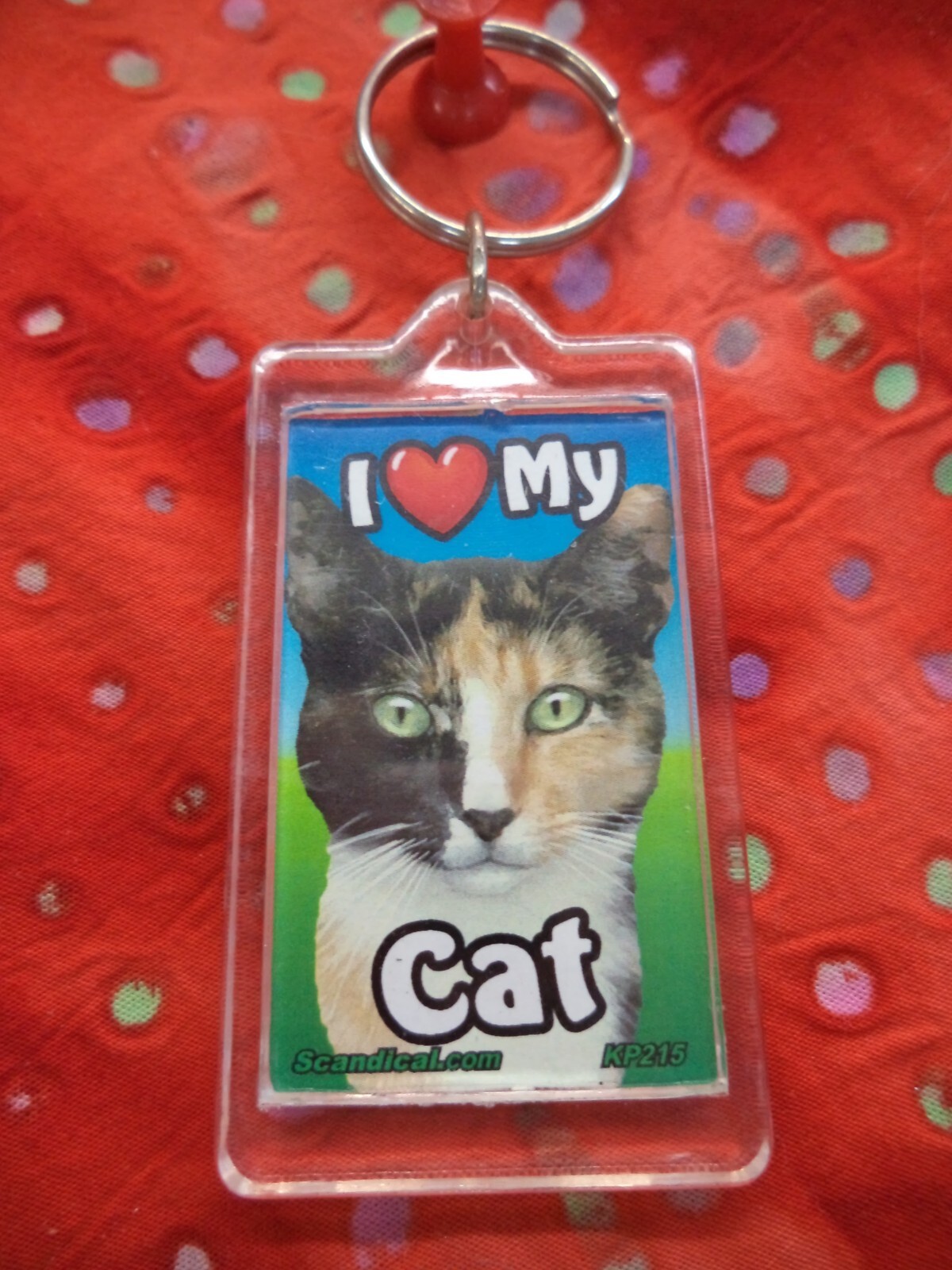 SCANDIAL PET KEY CHAINS – DOUBLE SIDED – I LOVE MY ___DOG/CAT___ YOU PICK! #1