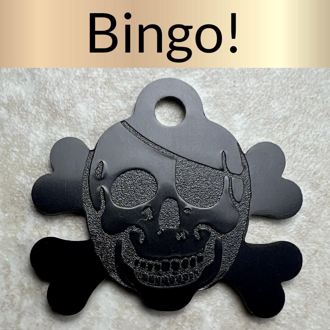 Custom Engraved Dog Tags Personalized Dog Collar Pet Tags Engraved SKULL PIRATE