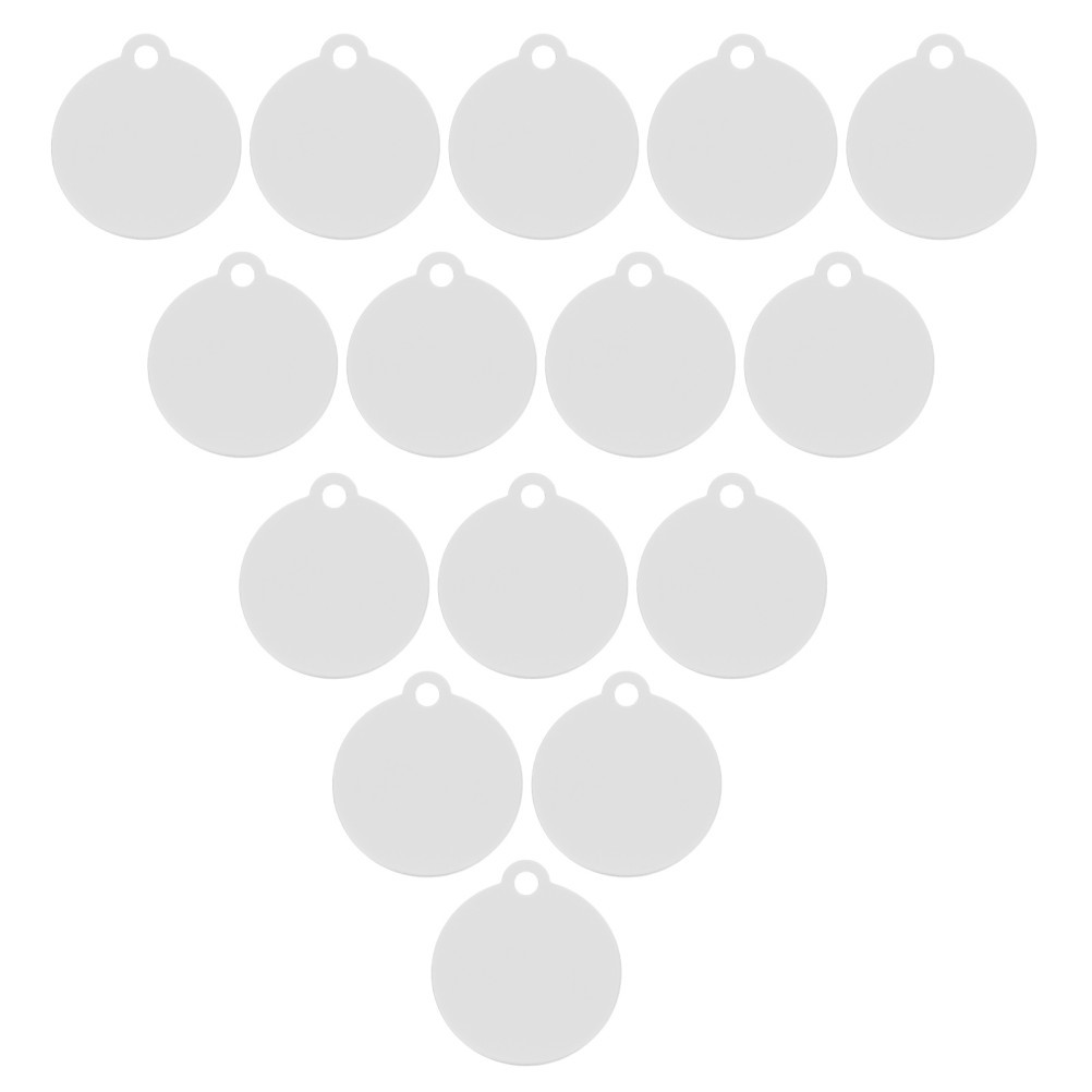 20 Pcs Aluminum Round Labels Blanks Dog Tags Cat Phone Number Name
