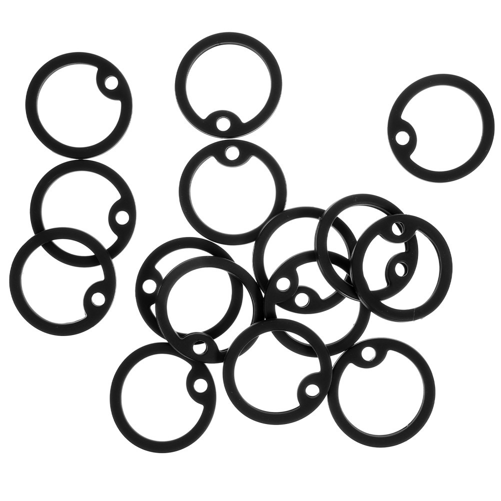 15Pcs Thick Silicone Dog Tag Silencers Black Circle Clamp for Noise Reduction