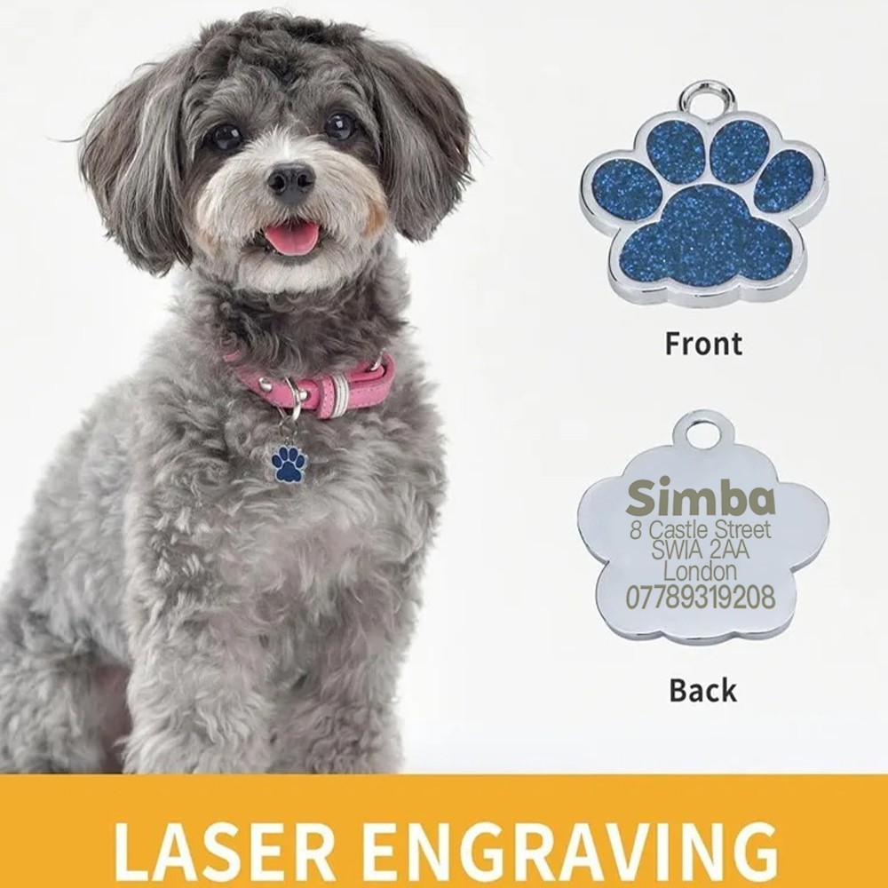 Personalized Pet ID Tag, Dog Tag, Cat Tag, Custom Cat Tag, Easy to Read, Pet