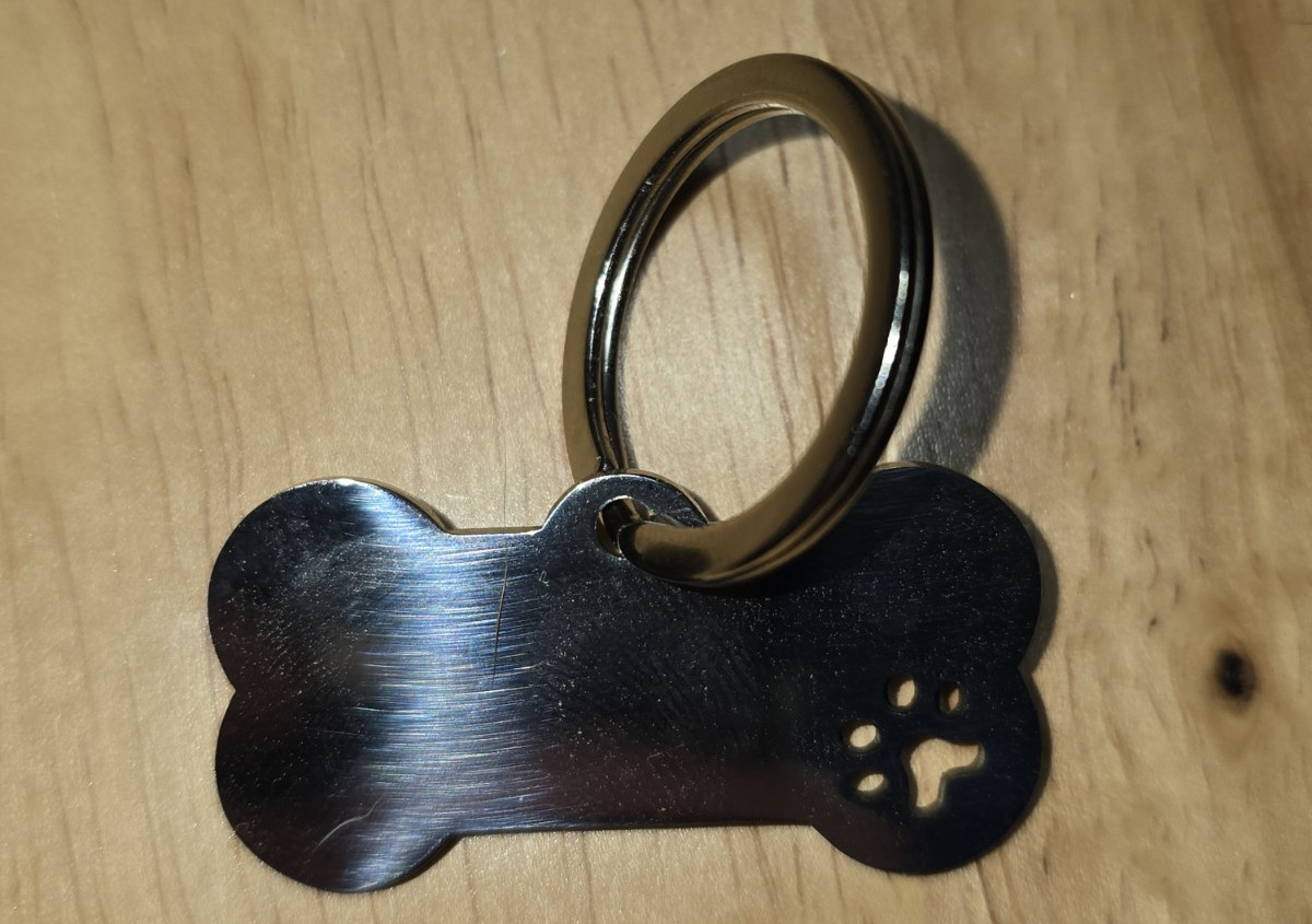 Personalized Engraved Dog Tag Name Address Black Gold Iridescent Rose Gold