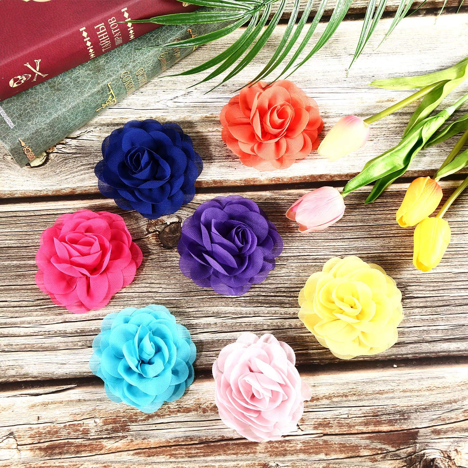 Leinuosen 14 Pcs Dog Flowers Collar Accessory Pet 1.97 Inch, Color Set 1