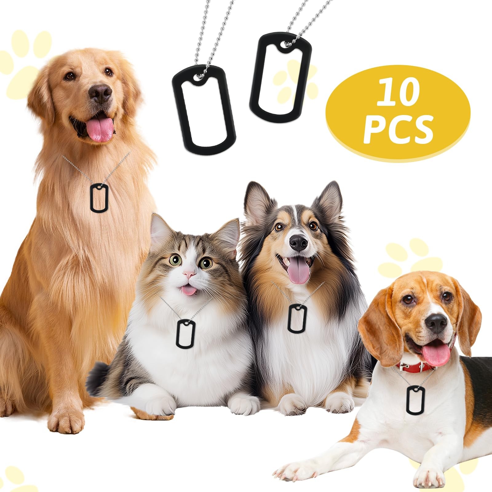 10 Pack Dog Tag Silencer, Rubber Dogs ID Tags Cover, Engraved Dogs Tags Silence