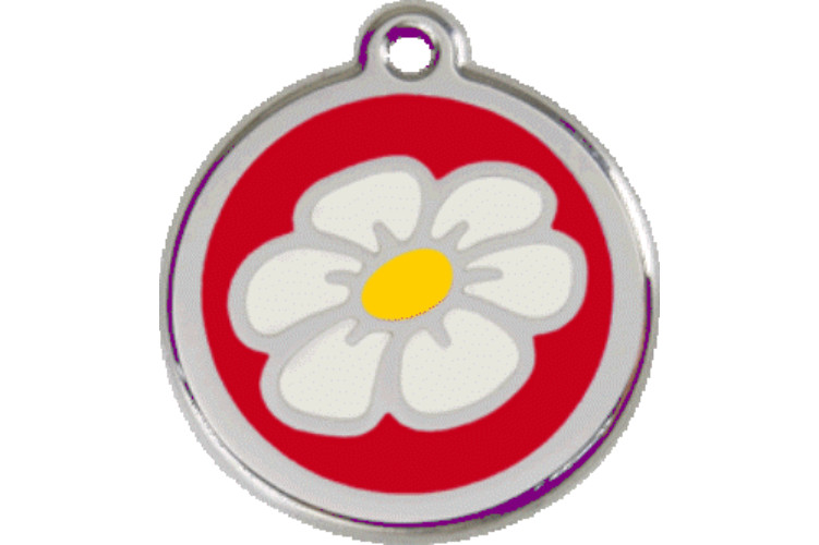 Red Dingo Dog Cat ID Pet Tag Engraved Free Shipping Life Guar Made USA Daisy