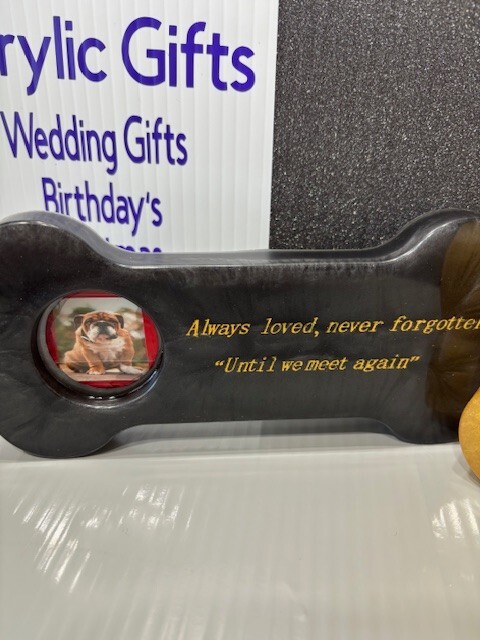 Personalized Acrylic Memorial Dog Bone – A Cherished Tribute to Your Beloved Pet