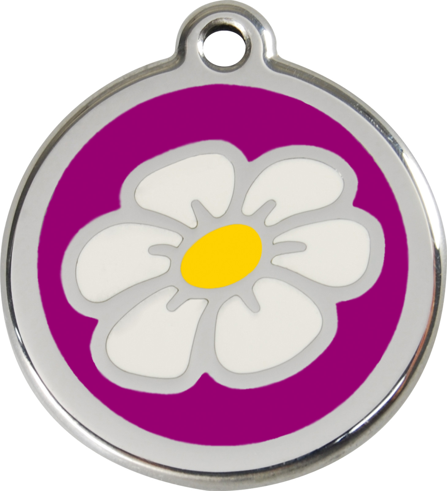 Steel Red Dingo Daisy ID Dog Tag Black Purple Blue Green Yellow Orange Red Pink