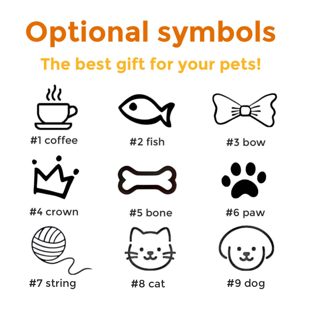 Cat Dog ID Tags, Personalized Pet Tags, Custom Text,Aluminium Round ID Tags