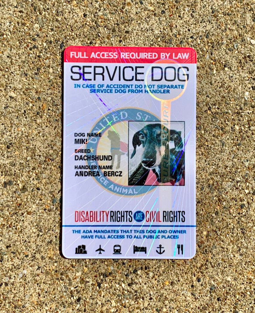 SERVICE DOG ID CARD WITH REGISTRATION – HOLOGRAPHIC