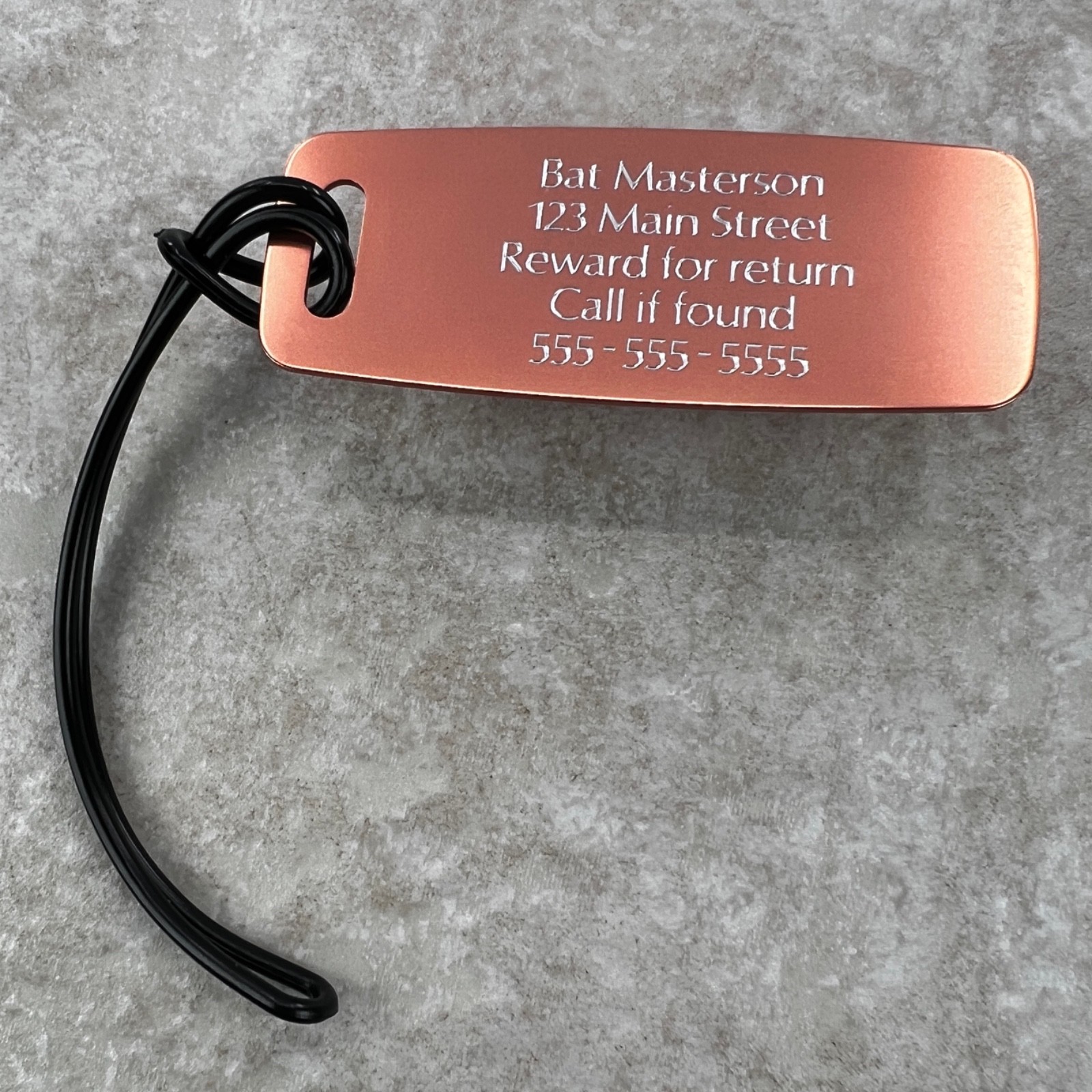 Custom Luggage Tags Baggage Tag Carry On Bag ID ENGRAVED LUGGAGE TAG ROSE GOLD