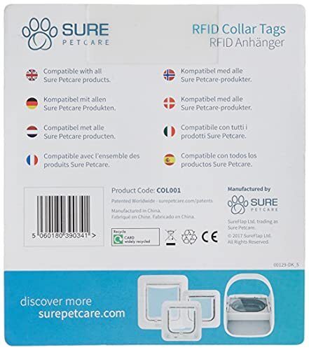 SureFlap RFID Collar Tags for Non-Microchipped Pets Pack of Two
