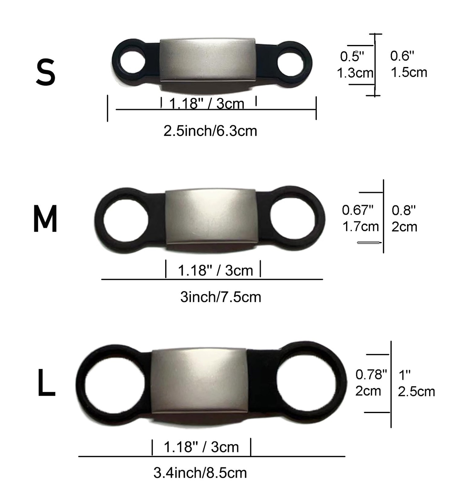21 Pcs Blank Slide On Silent Pet ID Tags, Blank S/M/L Quiet Chew-Proof Pet Co…